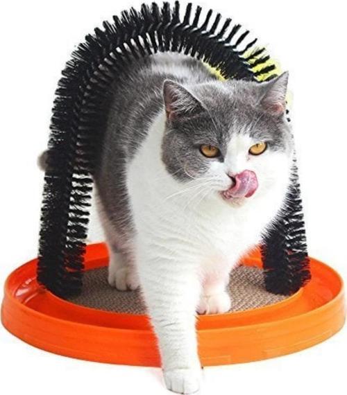 Yemcipetshop 4 Fonksiyonlu Kedi Kaşınma ve Tırmalama Oyun Fırçası