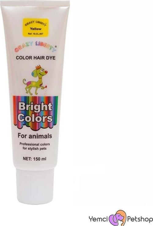 CRAZY LIBERTY Evcil Hayvanlar İçin Saç Boyası SARI 150 ML