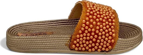 20603 Boncuklu Terlik Bronz 40