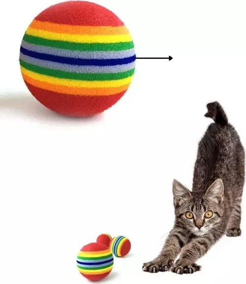 Sünger Kedi Köpek Çiğneme Ve Oyun Topu 4 Adet