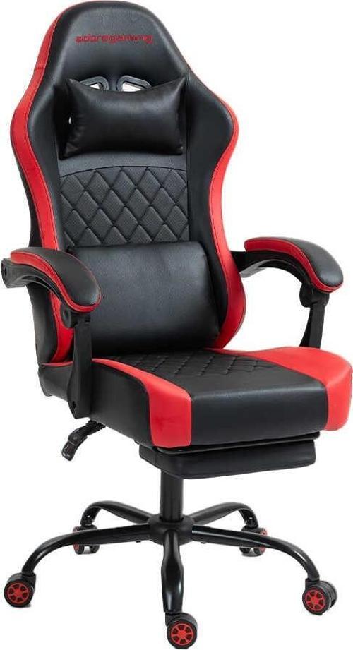 Adore Gaming Throne Oyuncu Koltuğu - Siyah/Kırmızı S.Deri 62x117-127x62 cm