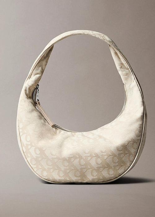 CKJ MONOGRAM PINCHED MEDIUM SHOU Kadın Beyaz Çanta LV04F3206G-ZYZ