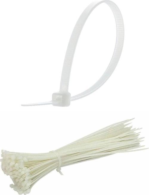 Plastik Kelepçe Cırt Kablo Bağı Beyaz 2.5x100 mm 10 cm 100 Adet