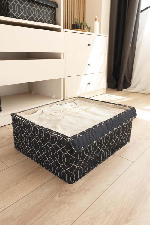 Alas Elegant Kapaklı Baza Kutu 51x39x19 cm