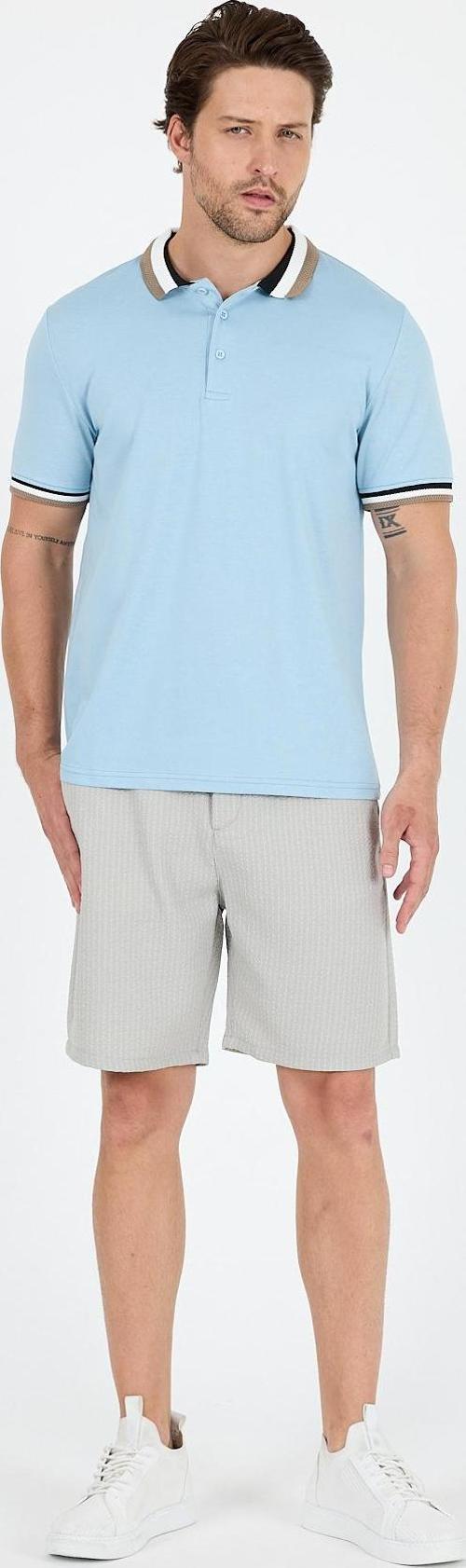 Erkek Amerikan Stil Polo Yaka T-Shirt  Rahat Kesim, Yazlık Spor Tişört 5030