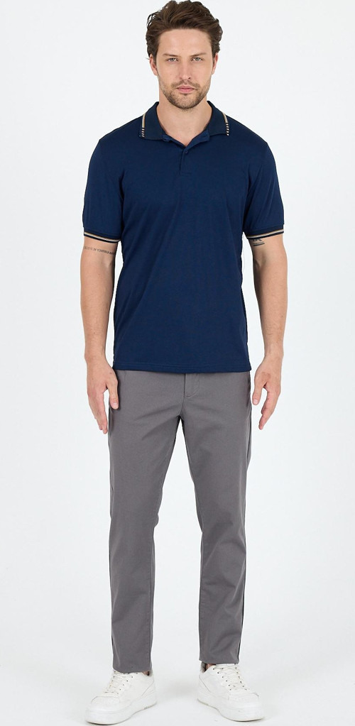Erkek Oxford Polo Yaka T-Shirt Şık ve Rahat Kısa Kollu Erkek Tişört 5029