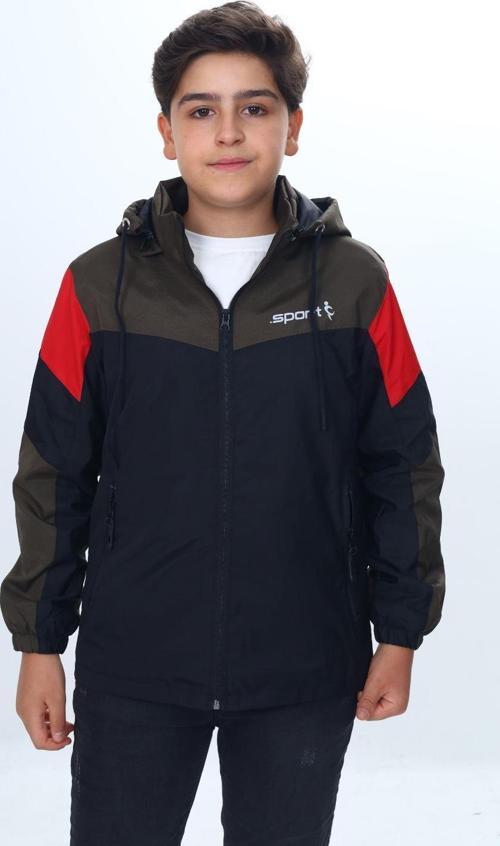 Toontoy Erkek Çocuk Sport Baskılı Kapüşonlu Yağmurluk