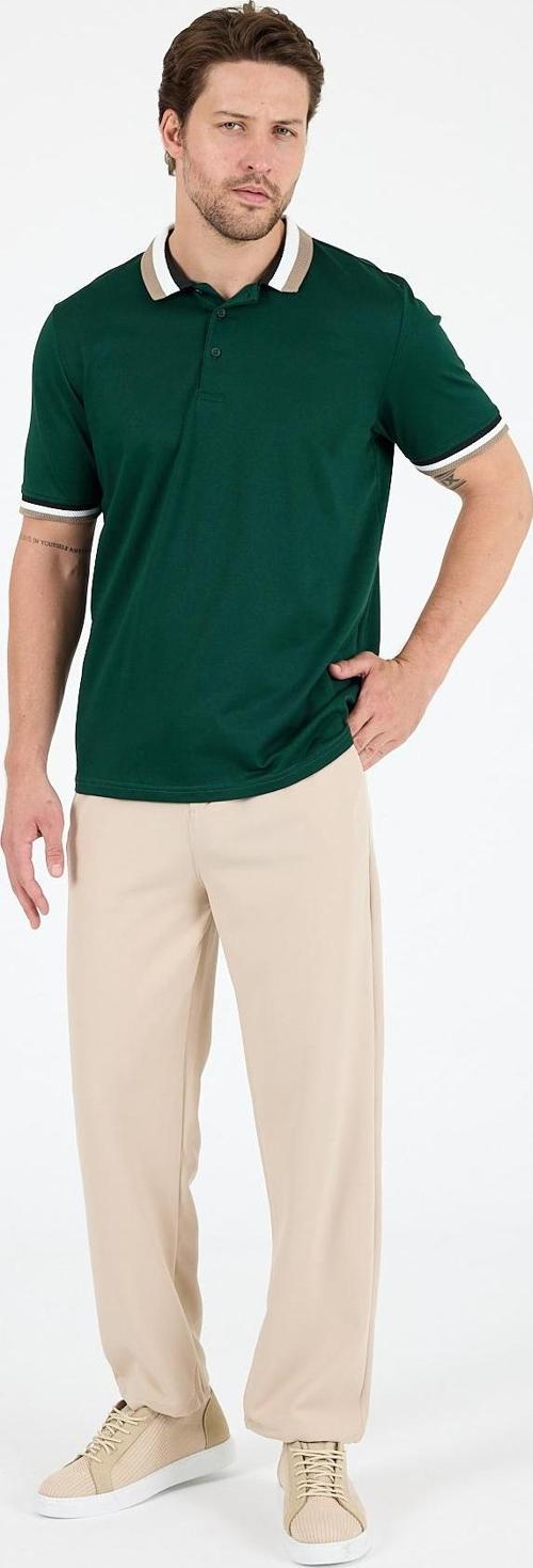 Erkek Amerikan Stil Polo Yaka T-Shirt  Rahat Kesim, Yazlık Spor Tişört 5030