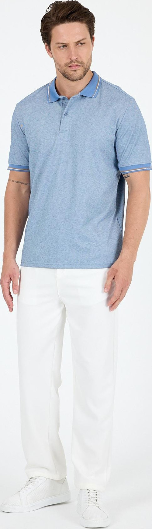 Erkek Oxford Polo Yaka T-Shirt Şık ve Rahat Kısa Kollu Erkek Tişört 5029