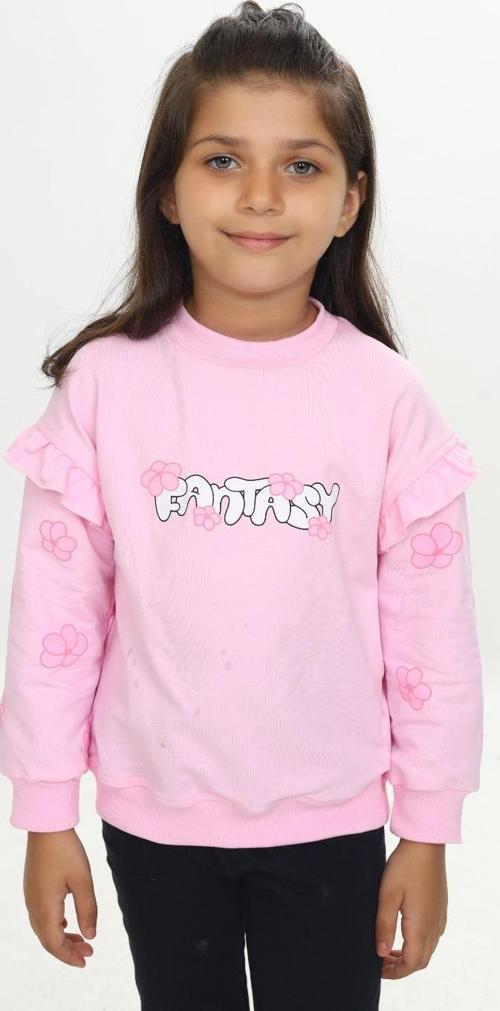 Toontoy Kız Çocuk Fantasy Çiçek Baskılı Sweatshirt
