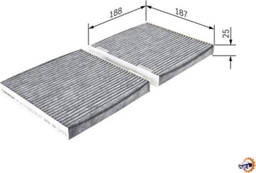 Aktif Karbonlu Polen Filtresi 1987432542