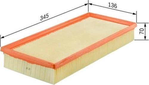 Hava Filtresi Caddy-Golf-Jetta-Passat--Touran-Leon-Toledo-Octavıa-A3-Tt-1.9-2.0-1.4 Tdı 0986TF0048 1987429404