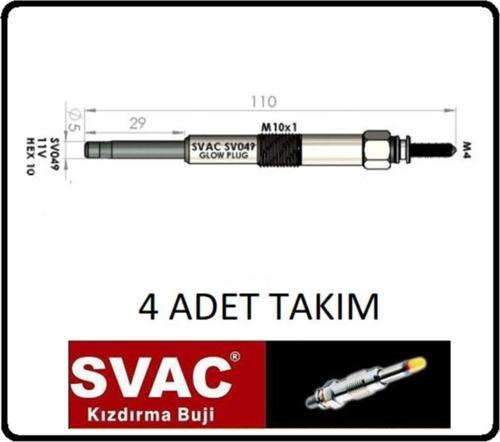 Kızdırma Bujisi Accent Elantra Getz Santa Fe Tucson 1.5-2.0d- 4 Ad. Takım Sv049 Oem No: 36710-2700