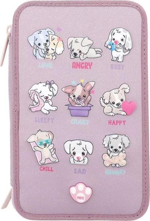 TOPModel LED Dogs Mood Barometer 3 Katlı İçi Dolu Kalem Çantası 412843