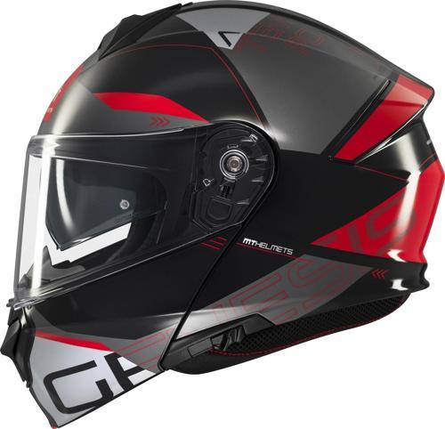 KASK MT GENESİS SV ATEMPO B15 ÇENE AÇILIR PARLAK KIR/BEYAZ