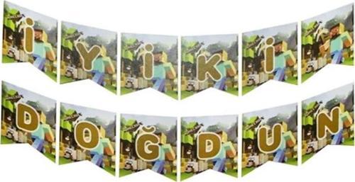 MİNECRAFT TEMALI İYİ Kİ DOĞDUN BANNER