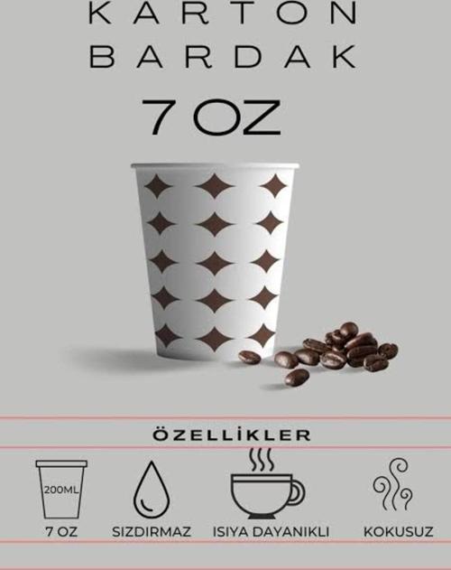 Karton Bardak 7Oz 3000 Adet 1 Koli