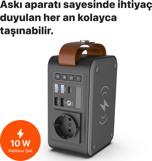 Xenon Smart Taşınabilir Kablosuz Hızlı Şarj Cihazı Type-C AC USB 3.0 Güç Çıkışı Led Lamba 24000 mAH Güç İstasyonu X6801 5