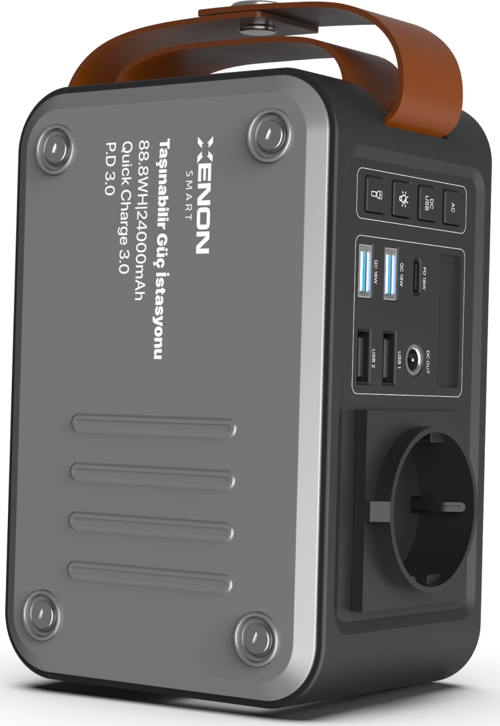 Xenon Smart Taşınabilir Kablosuz Hızlı Şarj Cihazı Type-C AC USB 3.0 Güç Çıkışı Led Lamba 24000 mAH Güç İstasyonu X6801 8