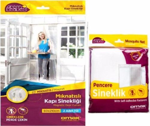 OMAK Greenleaves Mıknatıslı Kapı Sinekliği 2x(60x210) Cm
