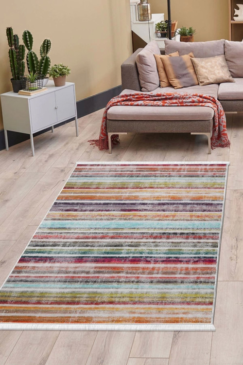 Halı Multi Cool Yıkanabilir Saçaklı Kaymaz Kesme Ince Yolluk Kilim Salon Halısı Modelleri