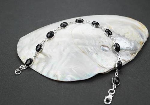 925 Ayar Gümüş Oniks Taşlı Bileklik