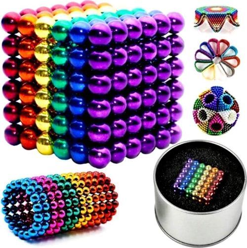 Boncuk Mıknatıs 216 Adet 5Mm Mıknatıslı Lego Magnet Neo Cube Gümüş Neo Karışık Karısık