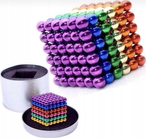 Boncuk Mıknatıs 216 Adet 5Mm Mıknatıslı Lego Magnet Neo Cube Gümüş