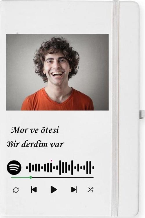 Kişiye Özel Spotify Barkod Tasarımlı Defter