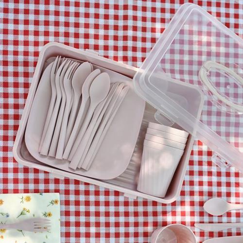 Rocca 32 Parça Piknik Seti Pembe