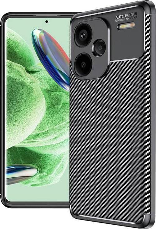 Xiaomi Redmi 13 Pro Plus Uyumlu Kamera Korumalı Darbe Önleyici Carbon Brushed Silikon Kılıf