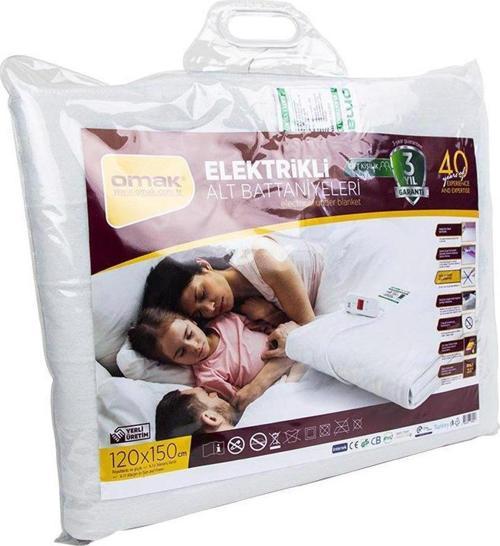Elektrikli Battaniye Çift Kişilik 120x150 Cm 3 Yıl Garantili