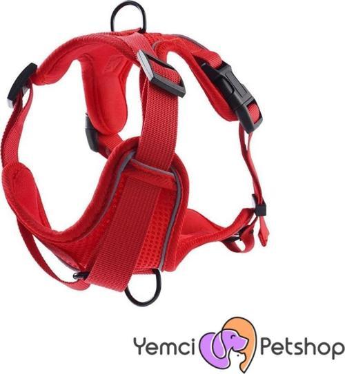 KÖPEK GÖĞÜS TASMASI KIRMIZI MEDİUM