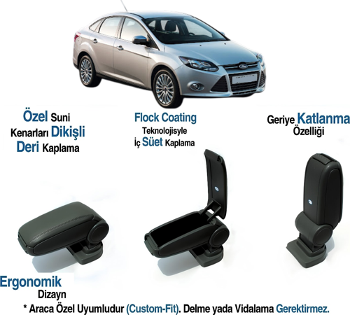  FOCUS III ARACA ÖZEL KOL DAYAMA VİDASIZ KOLÇAK  2012 2013 2014 2015