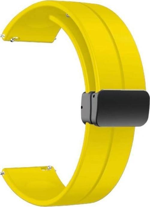 Oppo Watch 46mm 22mm Manyetik Klipsli Silikon Lüx Kordon + Metal Kordon Dönüştürücü