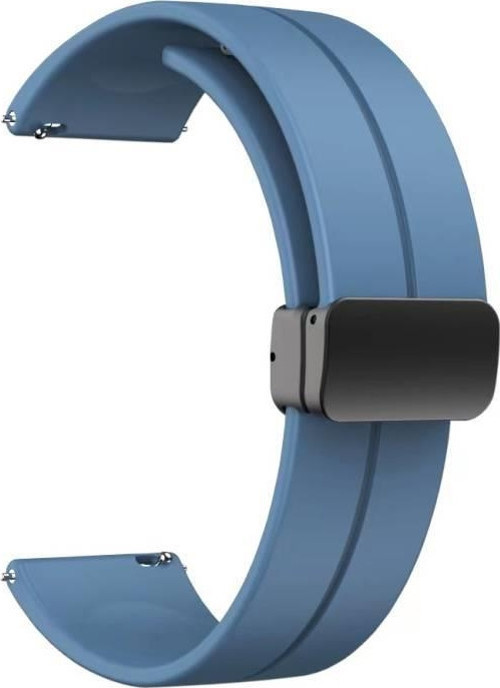 Oppo Watch 46mm 22mm Manyetik Klipsli Silikon Lüx Kordon + Metal Kordon Dönüştürücü