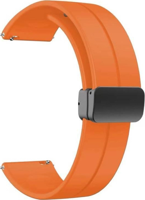 Oppo Watch 46mm 22mm Manyetik Klipsli Silikon Lüx Kordon + Metal Kordon Dönüştürücü