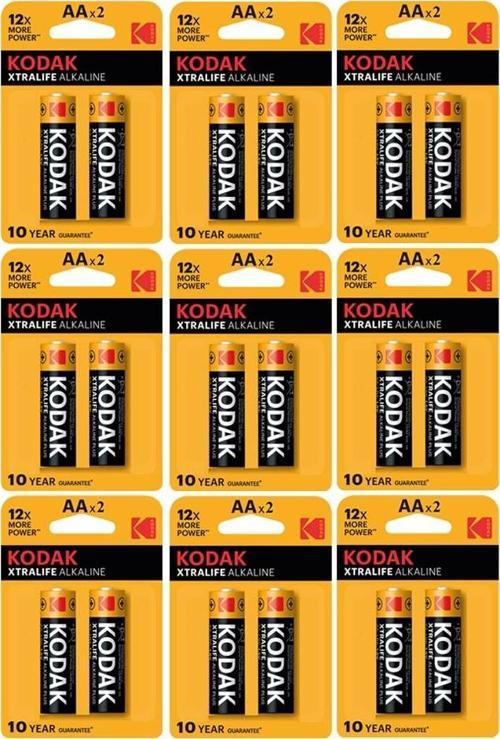 Xtralife Alkalin Kalem Pil AA 18 Adet Kodak Kaliteli Uzun Ömürlü 1.5 V Kalem Pil Orjinal Kumanda Fener Saat Cihazlar