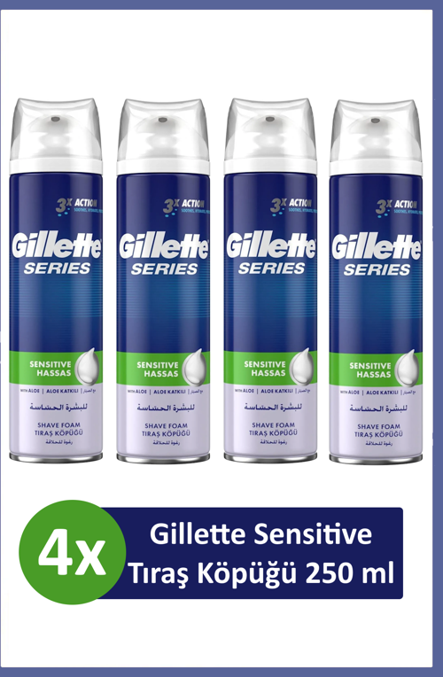 Tıraş Köpüğü Series Hassas Ciltler 250ml x 4 Adet