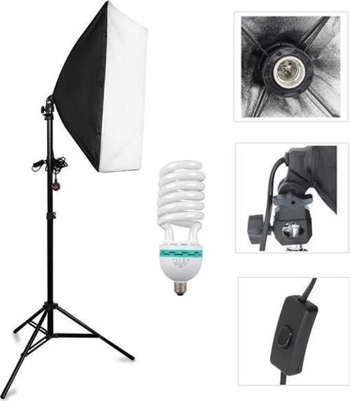 YouTube Video ve Fotoğraf 50x70 Softbox Sürekli Işık 85w