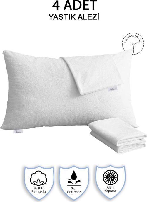 %100 Pamuklu, Yastık Alezi, Yastık Kılıfı, Su / Sıvı Geçirmez (50 X 70 CM)