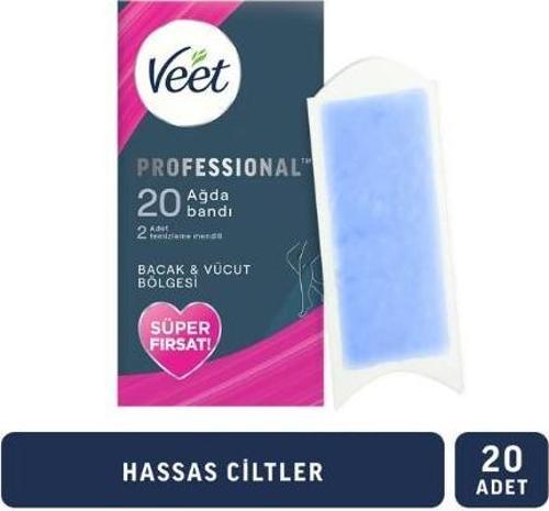 Sir Ağda Bantları Professional Normal Ciltler İçin Bacak ve Vücut Bölgesi 20 li