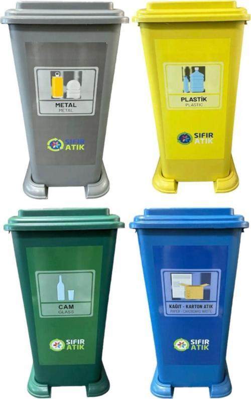 70 Litre Plastik Lüks Geri Dönüşüm Kutusu Geri Dönüşüm Kovası/Sıfır Atık Kovası A Kalite