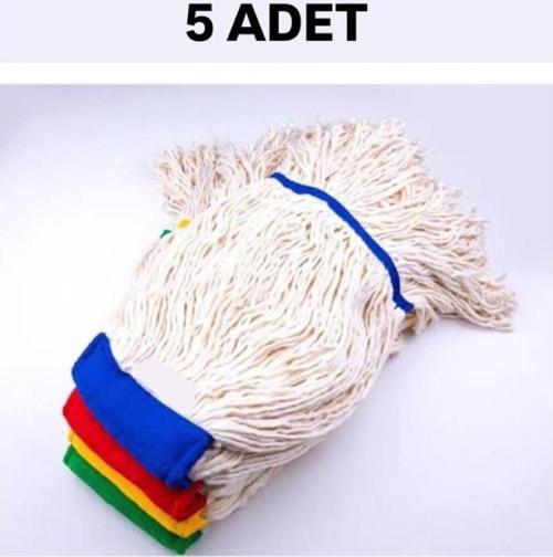 Islak Saçaklı Temizlik Arabası 350 Gr Dar Mop Yedeği 5 Adet