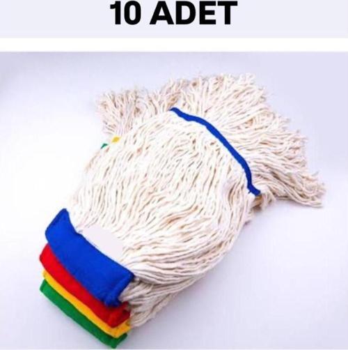 Islak Saçaklı Temizlik Arabası 350 Gr Dar Mop Yedeği 10 Adet