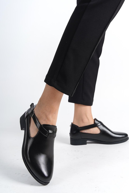 Günlük Rahat Kadın Kemerli Casual Klasik Ayakkabı PTK401