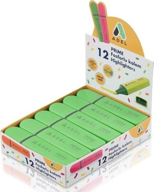 Fosforlu Kalem Prime Yeşil 2201000054000 (12 Li Paket)