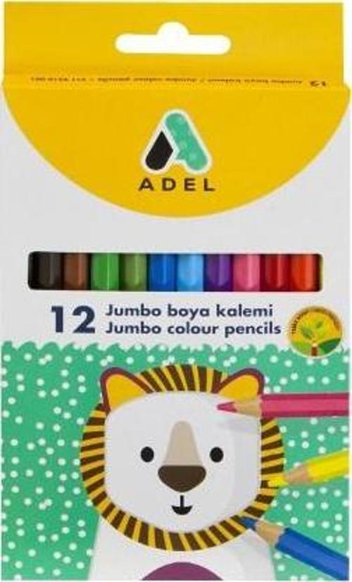 Kuru Boya Kalemi Jumbo Hexa Tam Boy 12 Renk 2119 510001