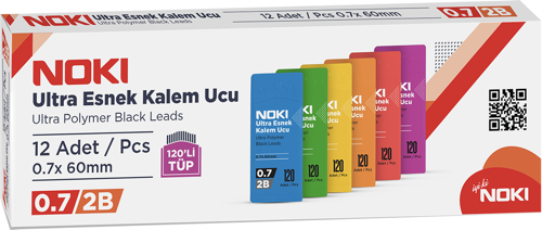 Min Versatil Kalem Ucu 2B 0,7 60 Mm 120 Li Tüp 7216-07 (12 Li Paket)