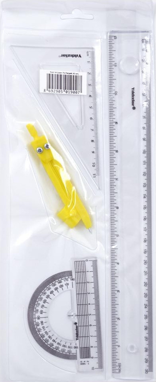 Beş Yıldızlar Çizim Takımı Pergelli 30 Cm 019